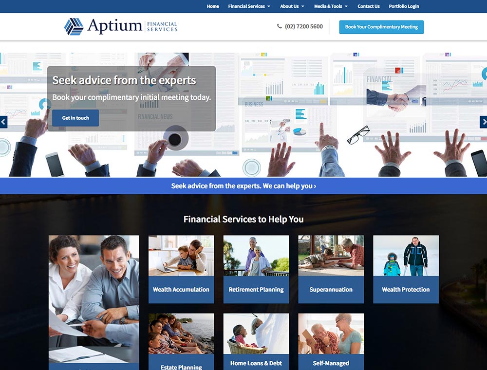 Aptium Financial Services website.
