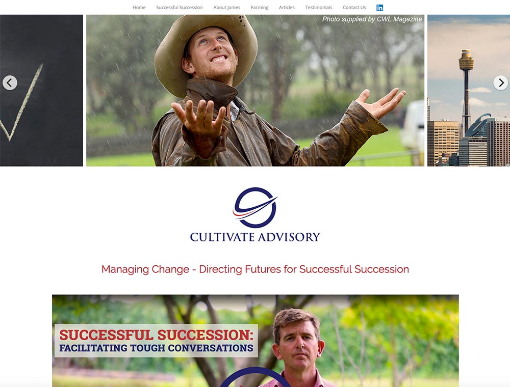 Cultivate Advisory website.