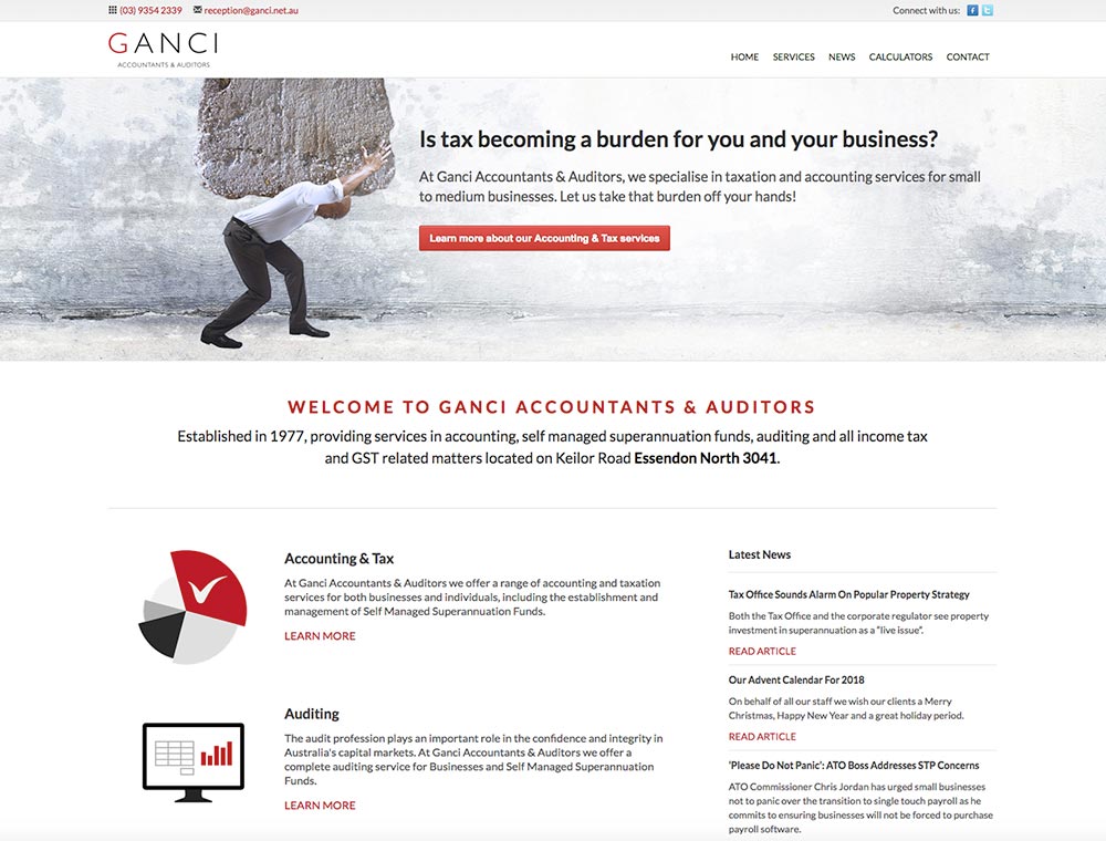 Ganci Accountants and Auditors website.
