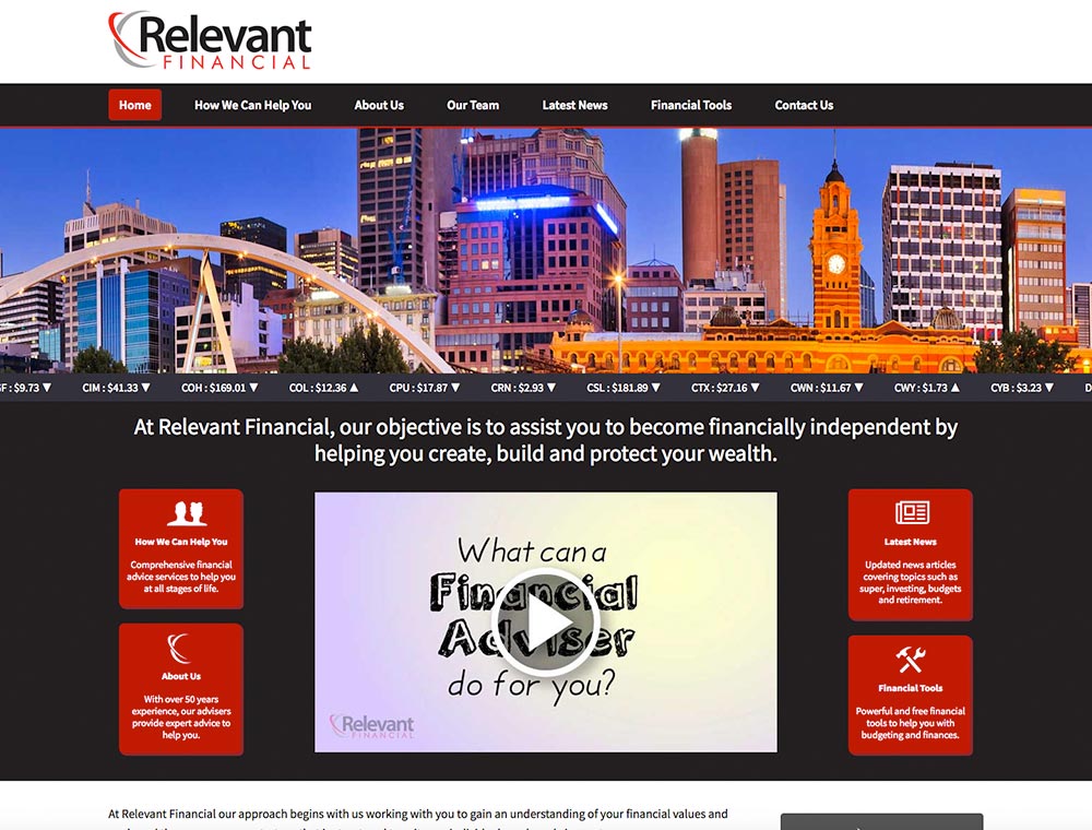 Relevant Financial advisors website.