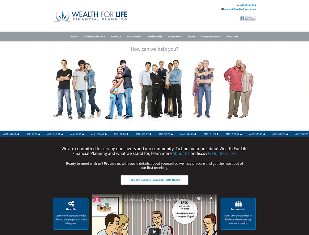 Wealth for Life website.